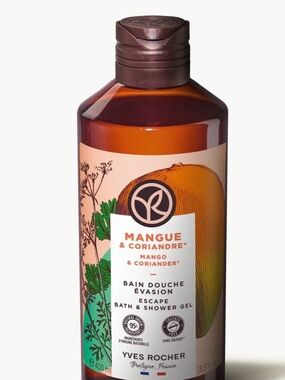 Yves Rocher Mango & Coriander Bath & Shower Gel - Brown, Green